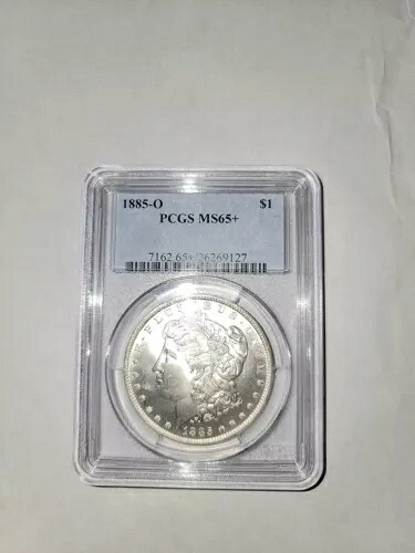 1885 0 $1 モルガン銀貨 PCGS ms65+