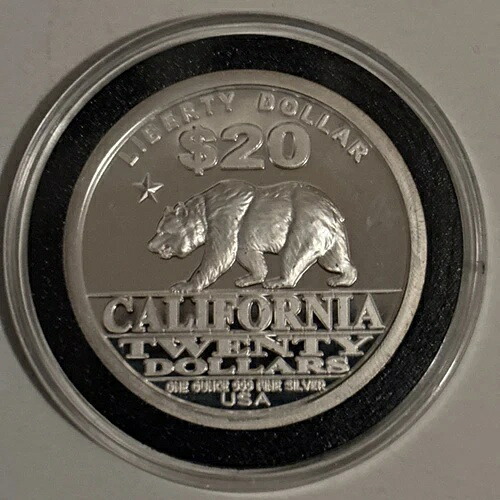 2007年カリフォルニアグリズリーベア $20 NORFED BU 非常に希少な最後の1匹 145,200円