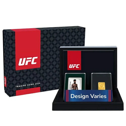 2024年 UFC シルバートレーディングコイン 2枚セット 未開封ボックス入り Agoro製 ~ MYSTERY