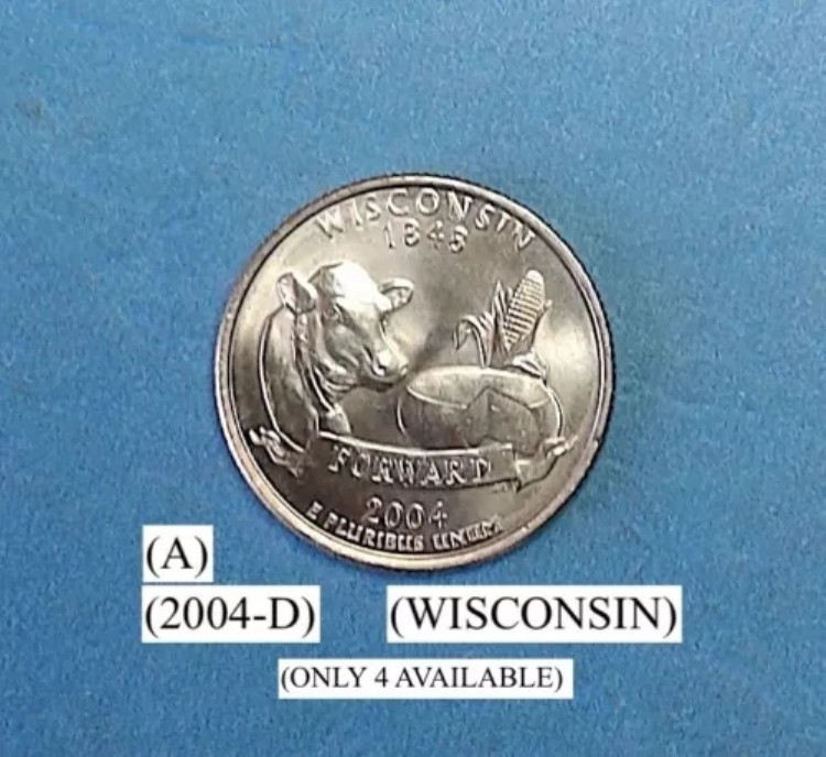 2004-D- ウィスコンシン州クォーター BU-US ミントロール C- NGC 価格チャート (A)