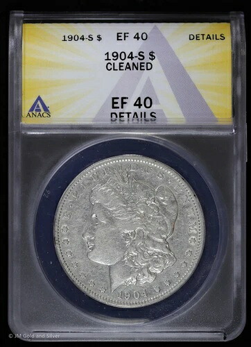 1904-S 1ドル モルガン銀貨 ANACS EF 40 詳細 | XF