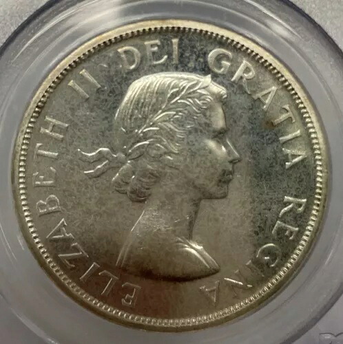 1959年 カナダ エリザベス2世 PCGS PL66 プルーフ風銀貨 カヌー 247 145,200円