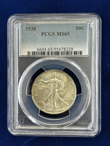 1938年 50セント ウォーキング・リバティ・ハーフドル ~ PCGS MS65 145,200円
