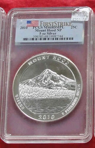 2010 5オンス ATB マウントフッド アメリカ ザ・ビューティフル .999 純銀 PCGS 認定｜WORLD RESOURCE【KING店】