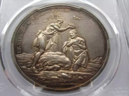 ドイツ ヨルダン宗教洗礼銀メダル 1800年頃 PCGS MS62｜WORLD RESOURCE【KING店】
