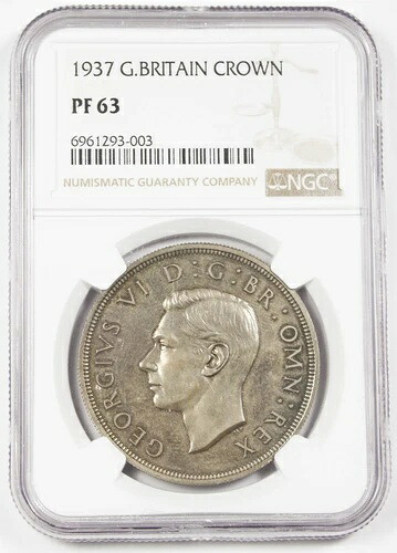 イギリス 1937年 クラウンシルバープルーフコイン NGC PF63 KM-857 ジョージ6世｜WORLD RESOURCE【KING店】