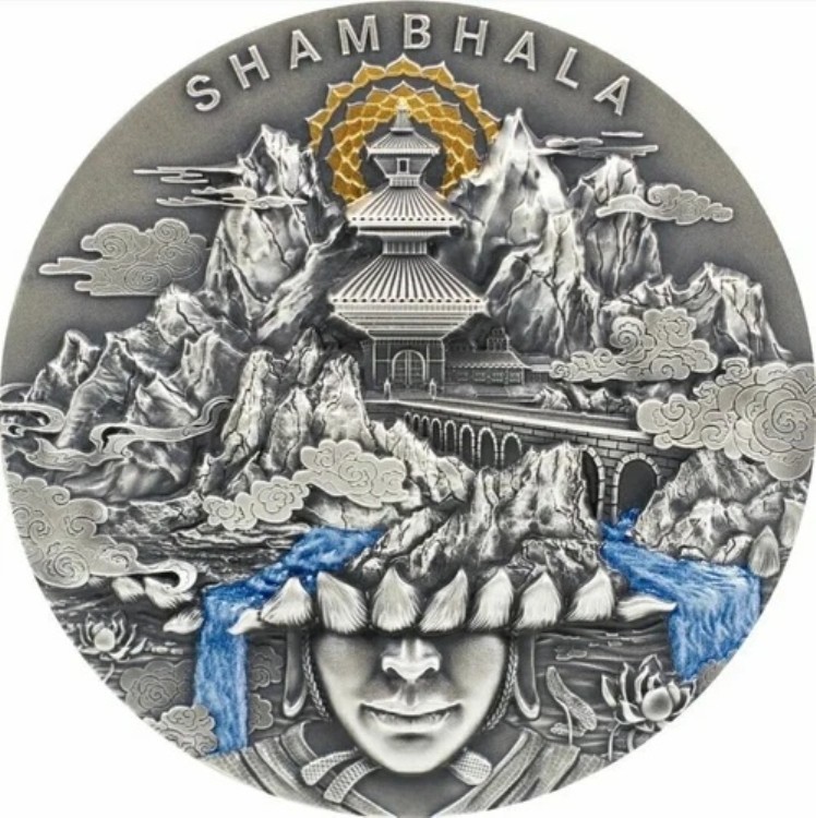 2022年 5ドル ニウエ 伝説の地 SHAMBHALA 2オンス シルバー アンティーク仕上げコイン。｜WORLD RESOURCE【KING店】 121,550円