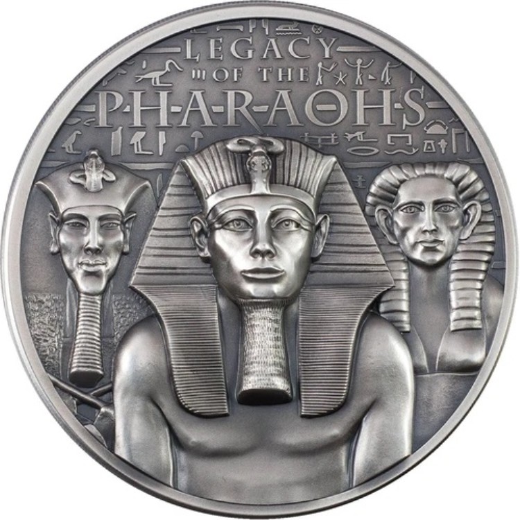 2023 年 20 ドル クック諸島 LEGACY OF THE PHARAOHS アンティーク仕上げ 3 オンス シルバー コイン。｜WORLD RESOURCE【KING店】