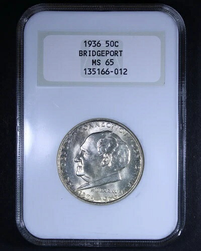 1936年ブリッジポート記念ハーフドル - 50セント NGC MS65 - オールド・ファッティ・ホルダー｜WORLD RESOURCE【KING店】