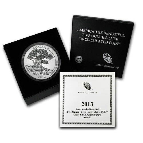 2013-P ATB グレート ベイスン 5 オンス シルバー 標本コイン ボックス & COA 新品未使用!