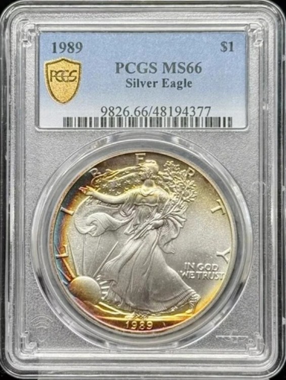 1989年 アメリカン シルバー イーグル PCGS MS-66