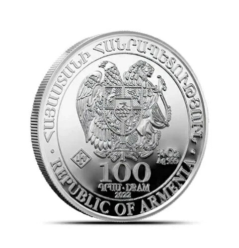 ノアの箱舟 1/4オンス 銀貨 100ドラム コイン (20枚入りチューブ)