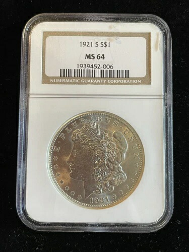 1921-S 1ドル銀モルガンドル NGC MS-64｜WORLD RESOURCE【KING店】