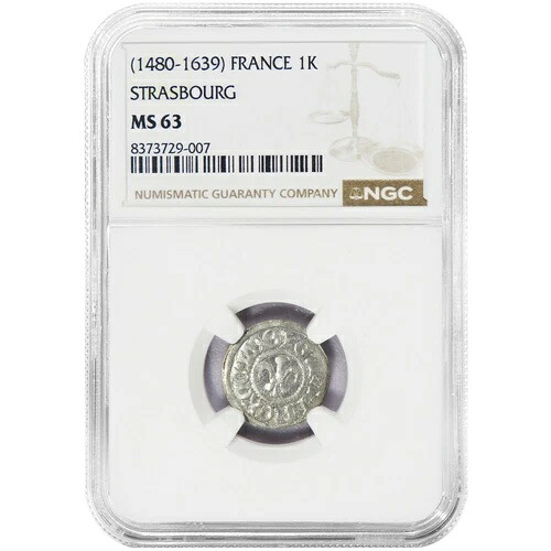 1480-1639 フランス 1 クロイツァー ストラスブール NGC MS63 中世コイン｜WORLD RESOURCE【KING店】