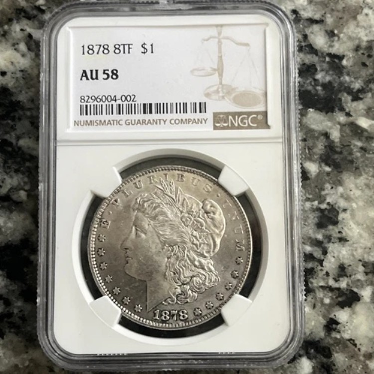 1878年 P モルガン シルバー ダラー NGC AU-58 8TF｜WORLD RESOURCE【KING店】 121,550円