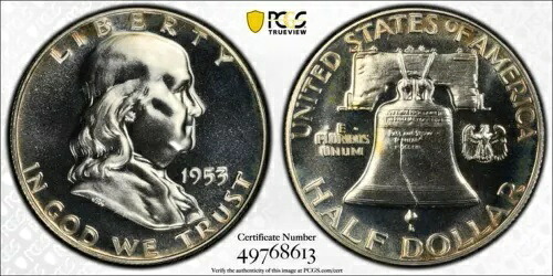 1953年 P PCGS PR66+ シルバー ベン・フランクリン ハーフドル - 50セント 米国コイン #51008A｜WORLD RESOURCE【KING店】