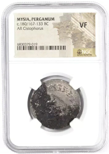 NGC VF C. 190/167-133 BC ミシア ペルガモン AR シルバー シストフォラス