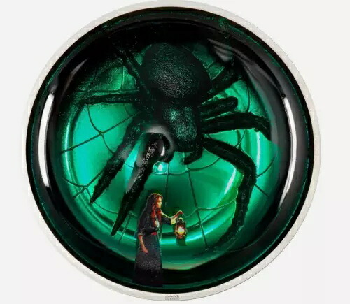 2025年パラオ・フォビアス・アラクノフォビア・スパイダー2オンス銀貨箱と鑑定書付き