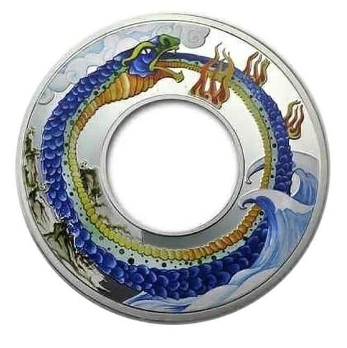 2013年 トケラウ インフィニティ スネーク 旧暦 2オンス 銀貨 (0004/2500) COA
