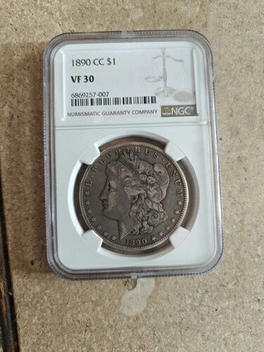 1890年CCカーソンシティ1ドルモルガン銀貨NGC VF30非常に良好なキーデートコイン