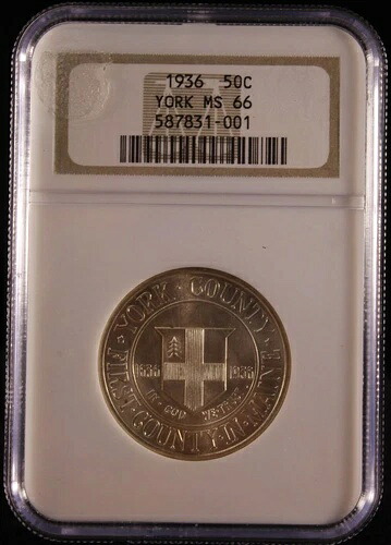 1936年ヨークシルバーハーフドル NGC MS66 (082LAD)