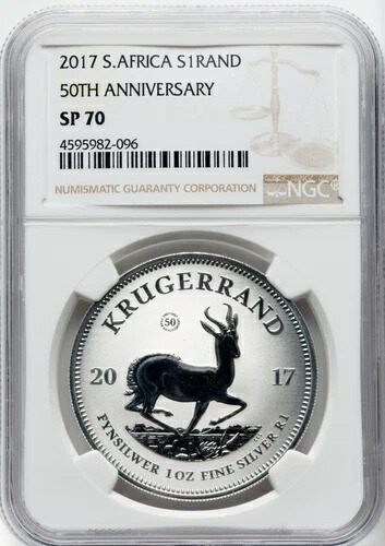 南アフリカ 2017 - 共和国建国50周年記念 クルーガーランド - NGC SP70 - パーフェクト