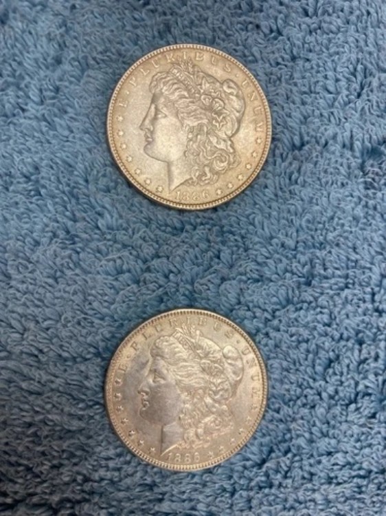 1886年、1889年、1900年 モーガン銀貨 - 良質コイン（8枚セット）