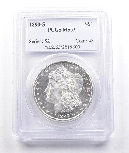 1890-S モーガン銀貨 MS63 PCGS - PQ *6801