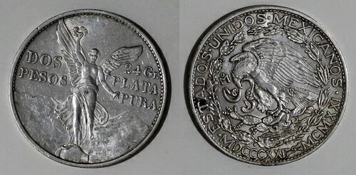 メキシコ 2ペソ 勝利 1921 独立100周年記念銀貨??希少｜WORLD RESOURCE【KING店】