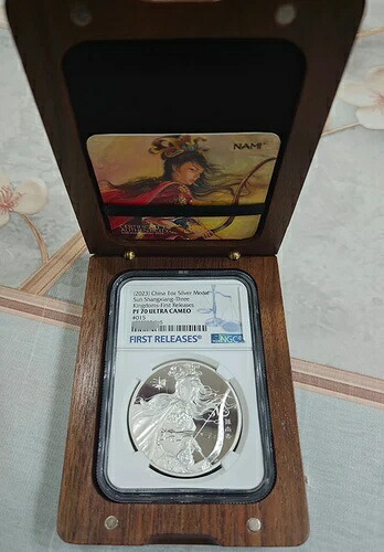 NGC PF 70 UC (2023) 中国 1オンス 銀メダル 孫尚香-三国志-初