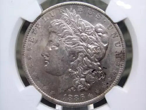 1886年「O」モルガン シルバードル $1 NGC AU55 #002 未流通 ECC&C, Inc. について｜WORLD RESOURCE【KING店】