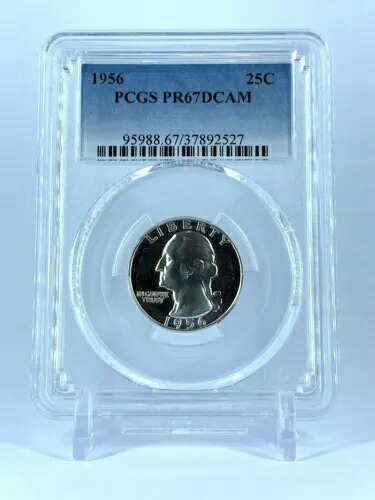 ディープカメオ PR67DCAM 1956 PCGSグレード シルバー ワシントン クォータープルーフコイン