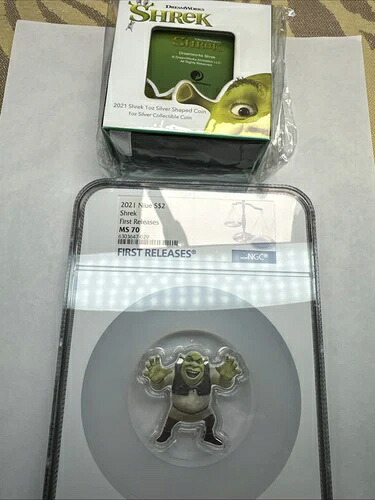 2021年 NIUE シュレック 1オンス シルバーコイン NGC MS 70 FR OGP BOX & COA付き