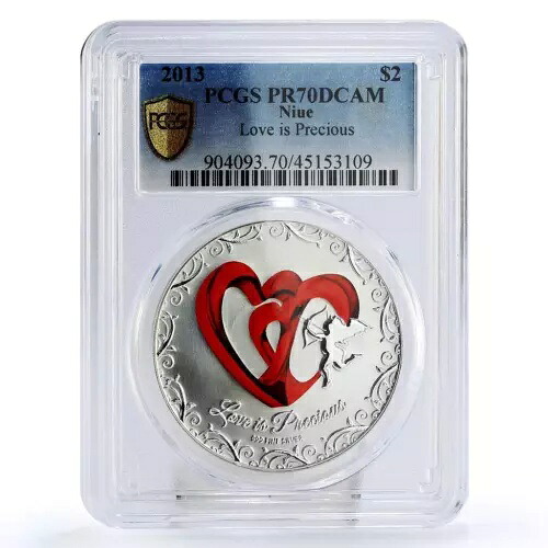 ニウエ 2ドル Love is Precious シリーズ アムール PR70 PCGS カラー銀貨 2013年