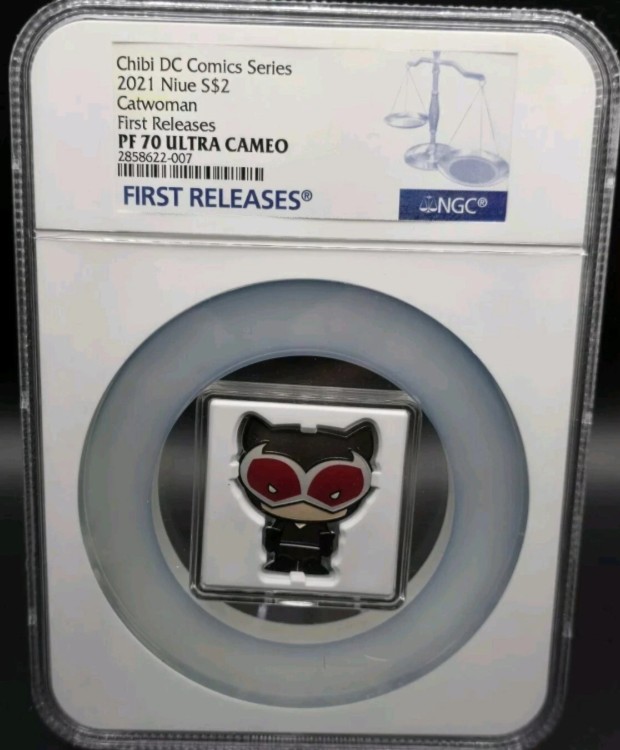 2021年 ニウエ チビ DCコミックス - キャットウーマン? 1オンス シルバー プルーフコイン NGC PF70 UC FR｜WORLD RESOURCE【KING店】