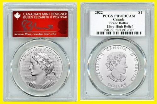 2022年ピースシルバードル（脈動型PCGS PR70）ウルトラハイレリーフSブラントポップ75｜WORLD RESOURCE【KING店】