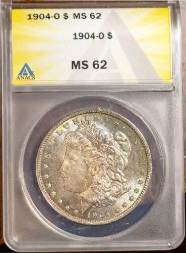 1904-O シルバー $1 モルガン MS 62 ANACS # 7433003 + ボーナス これは最もクールなモルガンです
