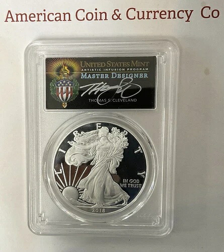 2020年 Sプルーフ シルバーイーグル PCGS PR70 DCAM トーマス・クリーブランド 初日発行
