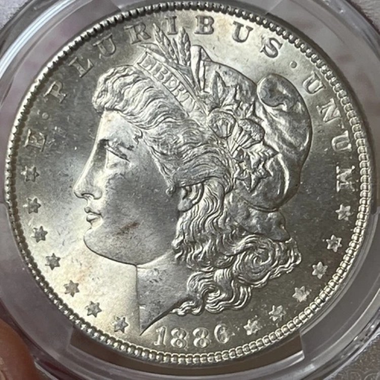 1886年モルガン銀貨 - PCGS MS 65