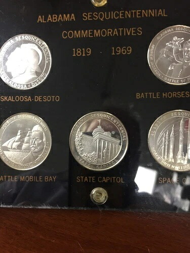1969年アラバマ州建国150周年記念銀貨セット オリジナル首都プラスチック