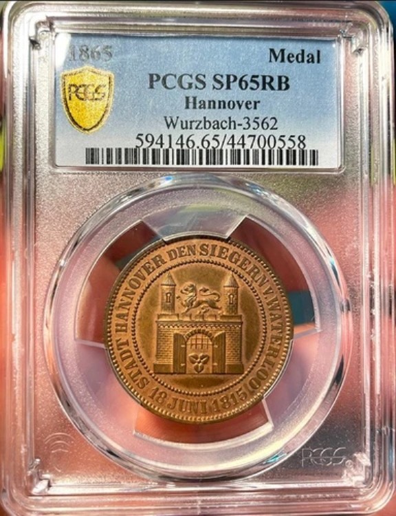 1965年メダル PCGS SP65RB ハノーバー・ヴュルツバッハ-3562 コレクターズコイン｜WORLD RESOURCE【KING店】