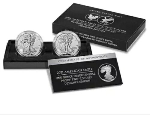 アメリカンイーグル 2021 1オンス シルバー リバースプルーフ 2枚セット 21XJ|WORLD RESOURCE【KING店】