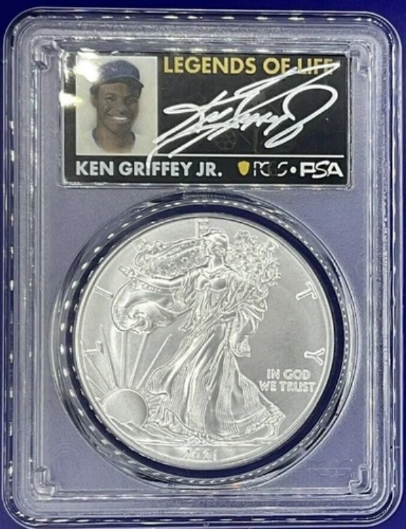 ケン・グリフィー 2021 PCGS MS70 アメリカンシルバーイーグル タイプ1 最終生産日