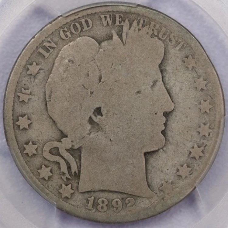 1892-O 50セント バーバー ハーフ ドル - PCGS AG 3