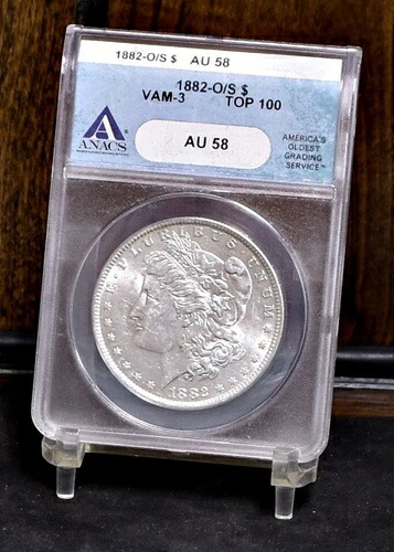 1882年頃 モルガン・ダラー VAM-3 トップ100 - ANACS AU58 (#58562-L)