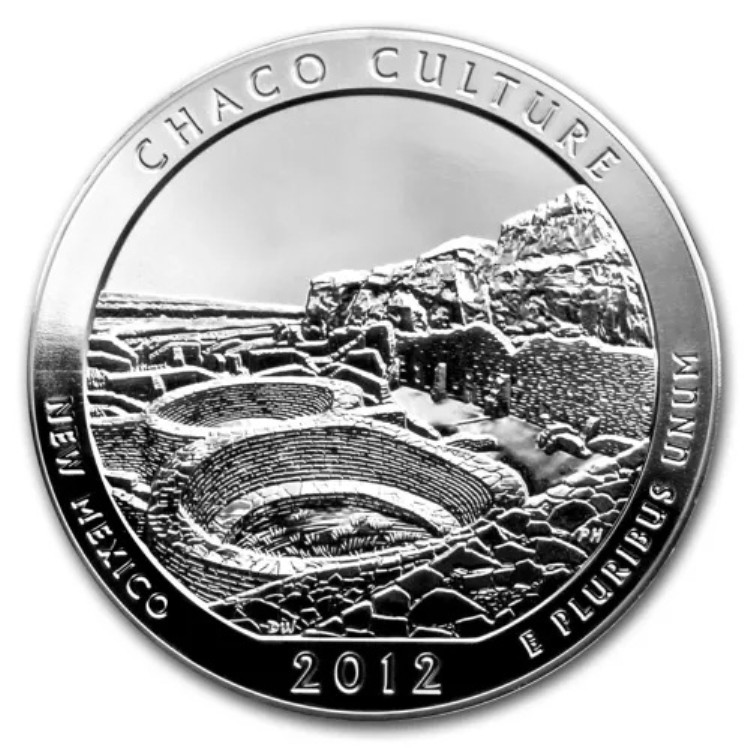 2012年 5オンス シルバー ATB チャコ文化国立公園、ニューメキシコ州