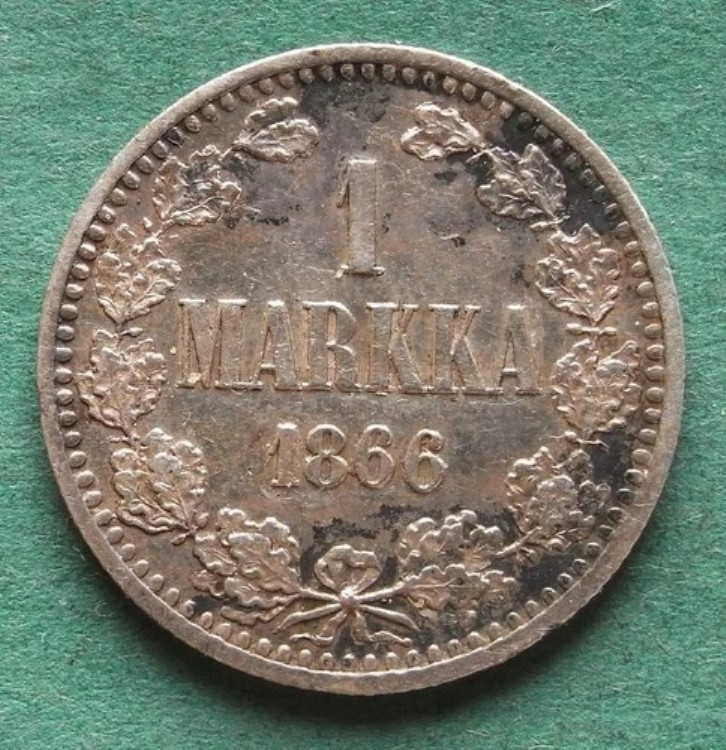 コイン シルバー フィンランド ロシア 1 マルカ 1866 Better Than Vz Pretty nswleipzig