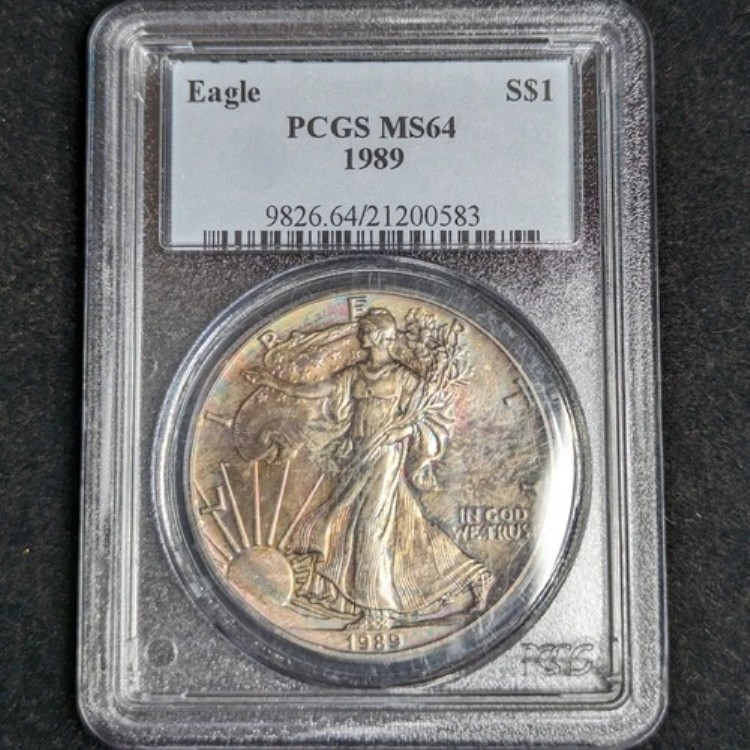 1991年 1ドル トーン シルバー イーグル PCGS MS66 1ドル トナー 46630510