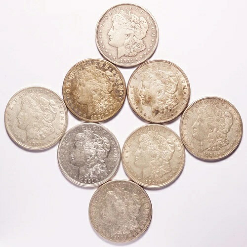 1921-D モルガン銀貨 8枚セット