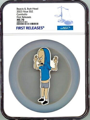 CORNHOLIO ビーバス＆バットヘッド 30周年記念 1オンス シルバーコイン 2ドル ニウエ 2023 NGC 70 FR
